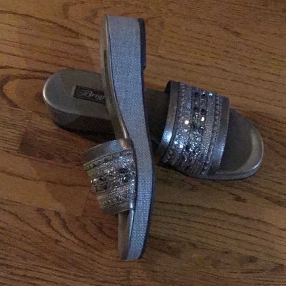 Brighton Silver Embellished Sandals - Picture 3 of 5